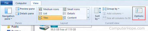 View hidden files in Windows 7
