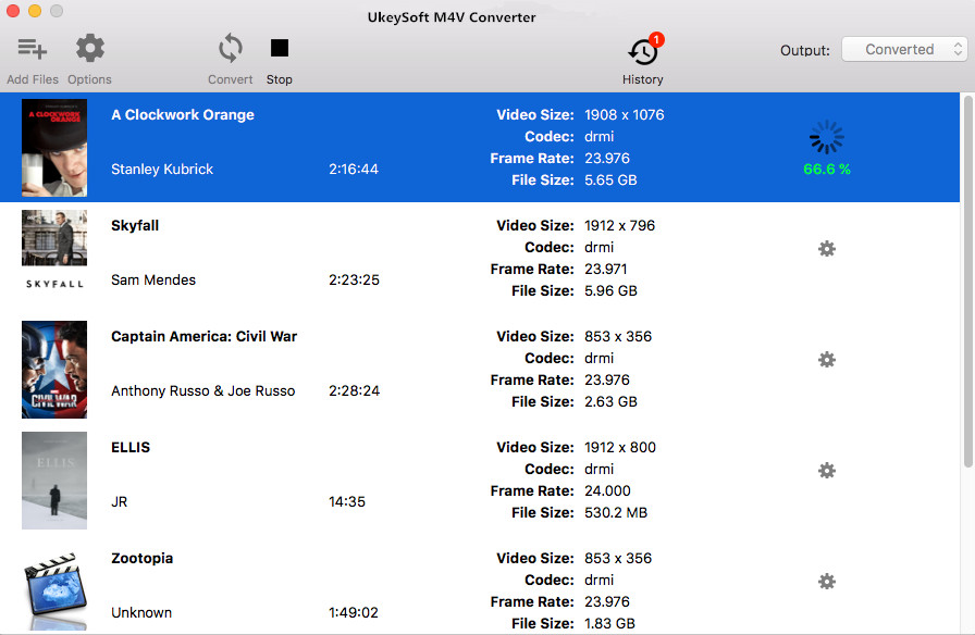 Converting iTunes M4V movies to MP4