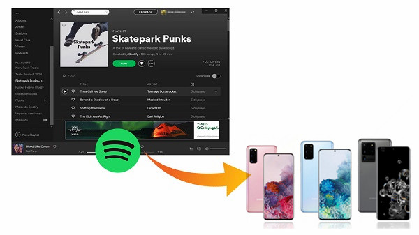 sync spotify music to samsung galaxy s20