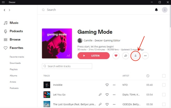 download hifi deezer music on computer